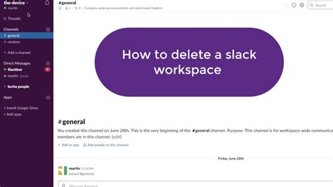 slack delete chanel|delete slack workspace.